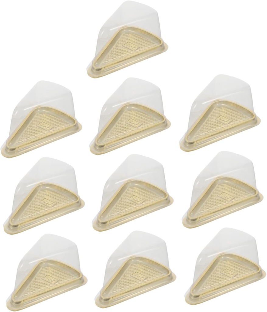 Garneck 100 Pcs Triangular Pastry Storage Boxes with Stable Base Multipurpose Food Storage Containers for Cupcakes Mousses Desserts Lightweight for Parties and Home Use