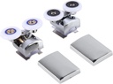 Shower Door Rollers Runners Wheels, Twin Top Bottom Zinc Alloy 26mm Wheel, Adjustable, for Most Shower Enclosures