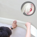 Paintable Baseboard Trim | Peel and Stick Self-Adhesive Design Vinyl Wall Base | Caulk and Trim Strips for Floor, Chair Rail and More, 16.4 ft x 3.9 in
