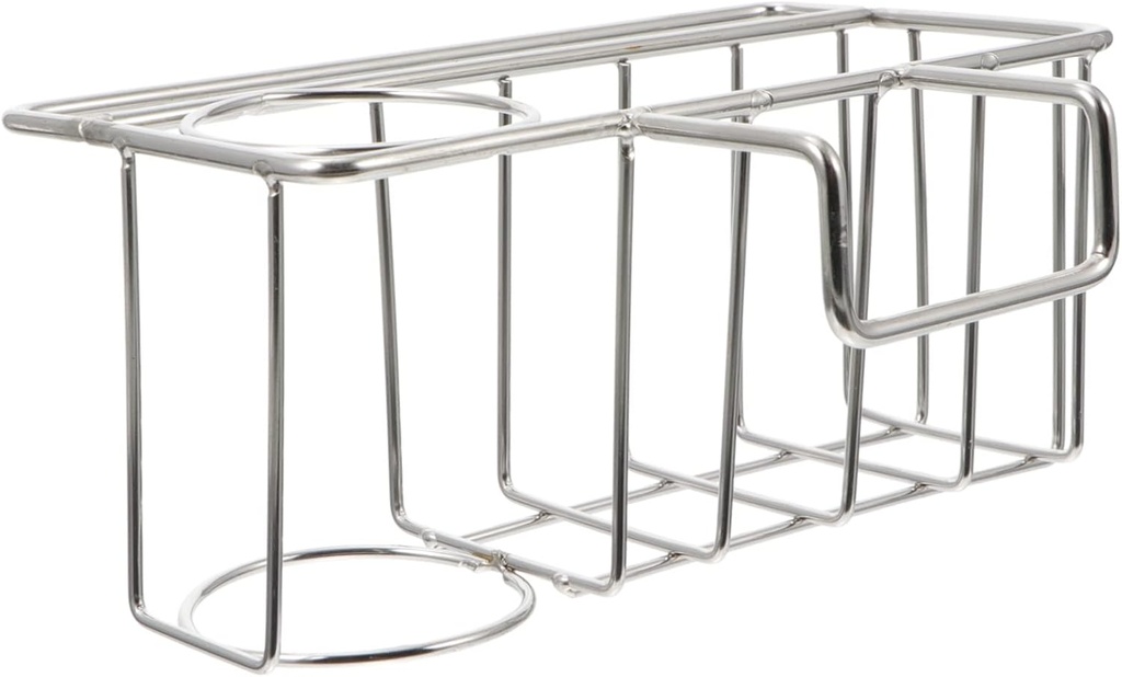 1pc Stainless Steel Drain Rack Versatile Hanging Storage Basket for Kitchen Bathroom Space-Saving Organizer Rapid Drainage Design Small Hooks and Rod