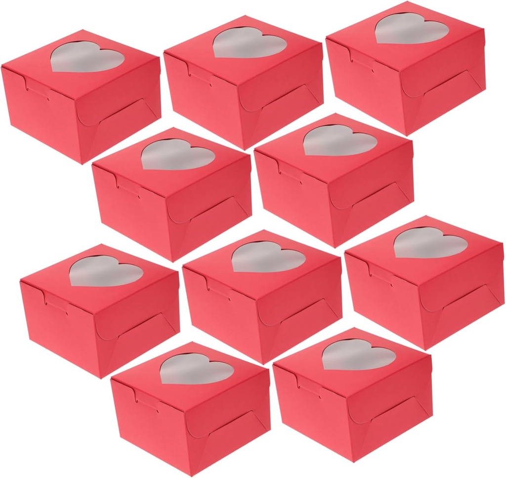 FELTECHELECTR Individual Cupcake Boxes Wedding Favor Muffin Boxes for Birthday Shower