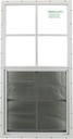 Shed Windows and More 18" X 36" White Aluminum Window Flush Mount, Safety/Tempered Glass Playhouse Windows, Chicken Coop Windows