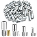 60 Pcs 1/4" 5/16" 3/8" 1/2" Concrete Anchors, Zinc-Plated Carbon Steel Drop in Anchors Assortment Kit, Expansion Bolts for Concrete Drywall