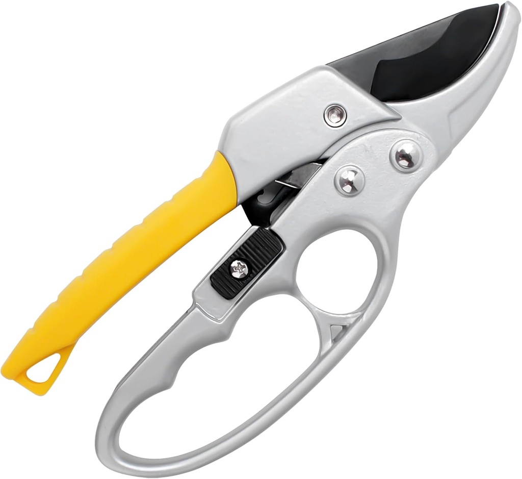 Sageky- Ratchet Pruning Shears - Garden Scissors, Plant Shears, Shrub Trimmers and Gardening Shears, Scissors and Plant Shears