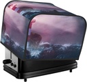 Oven Cover Kitchen Bread Machine Protector,4 Slice Toaster Cover For Home,Fingerprint Coaster Cover,Kitchen Small Appliance,Lighthouse Waves Torrential Rain