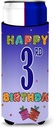 Happy 3rd Birthday Ultra Beverage Insulators for slim cans