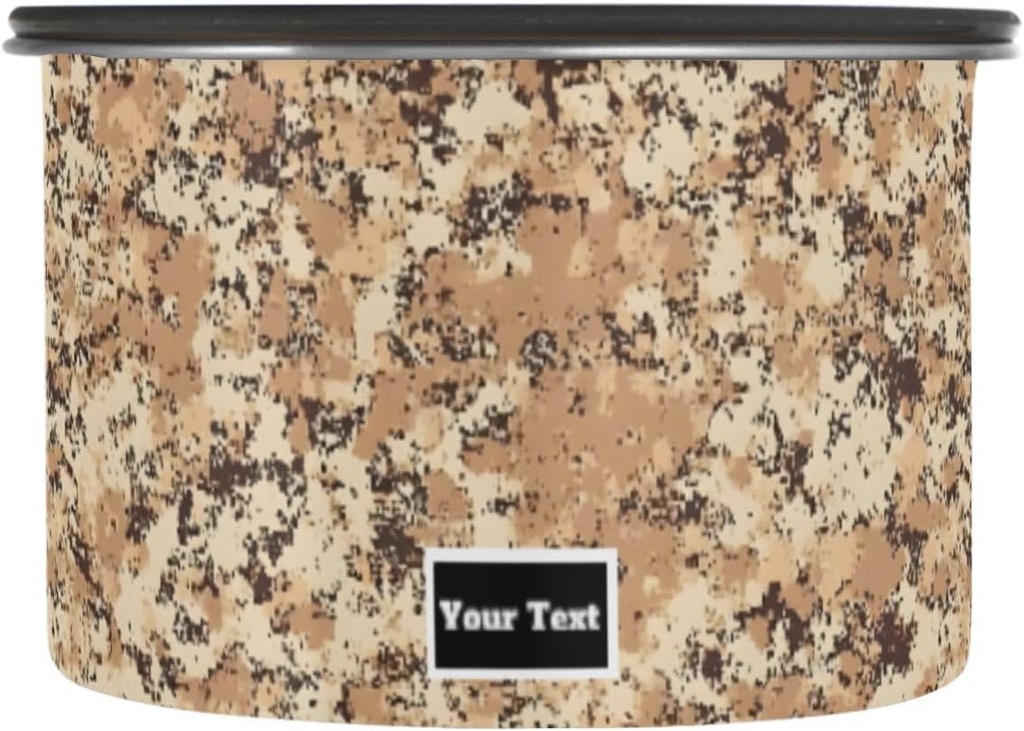 ALAZA Brown Desert Digital Camouflage Airtight Coffee Bean Canister Customed 17oz Food Storage Containers with Lids For Gournd, Tea, Sugar, Flour, Rice, Cereal, Candy Cookie Jar
