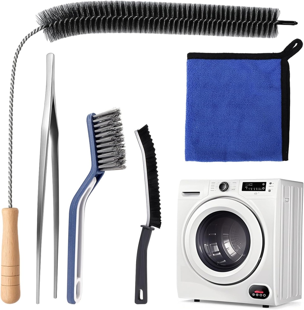 XANGNIER 5 Pack Dryer Vent Cleaner Kit,Flexible Dryer Lint Brush Vent Cleaner,Dryer Lint Trap Cleaning Tool,Laundry Room Essentials Lint Remover Accessories,Household Cleaning Tools
