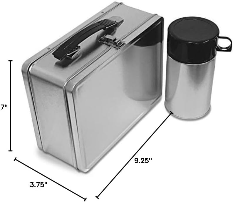 Plain Metal Lunch Box and Bottle