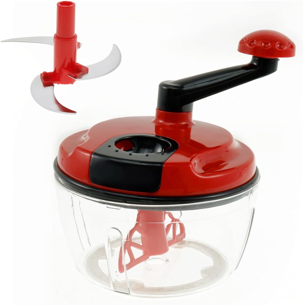 Manual Meat Grinder, ABS Manual Food Processor with Stainless Steel Blades Manual Meat Mincer Efficient Convenient Hand Meat Grinder Easy to Use Meat Grinding Machine for Meat