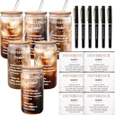 Bokon 6 Sets Difference Maker Thank You Gifts for Women Employee Appreciation Gifts Bulk 16oz Glass Cups Cosmetic Bags and Pens Teacher Christmas Birthday for Teachers Nurse Leader Coworkers