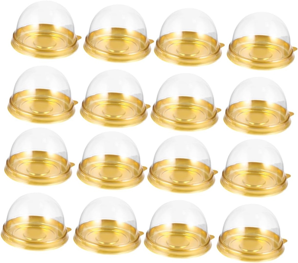 200pcs Round Moon Cake Box Locking Buckles Plastic Trays Cookie Box Asian Carrier