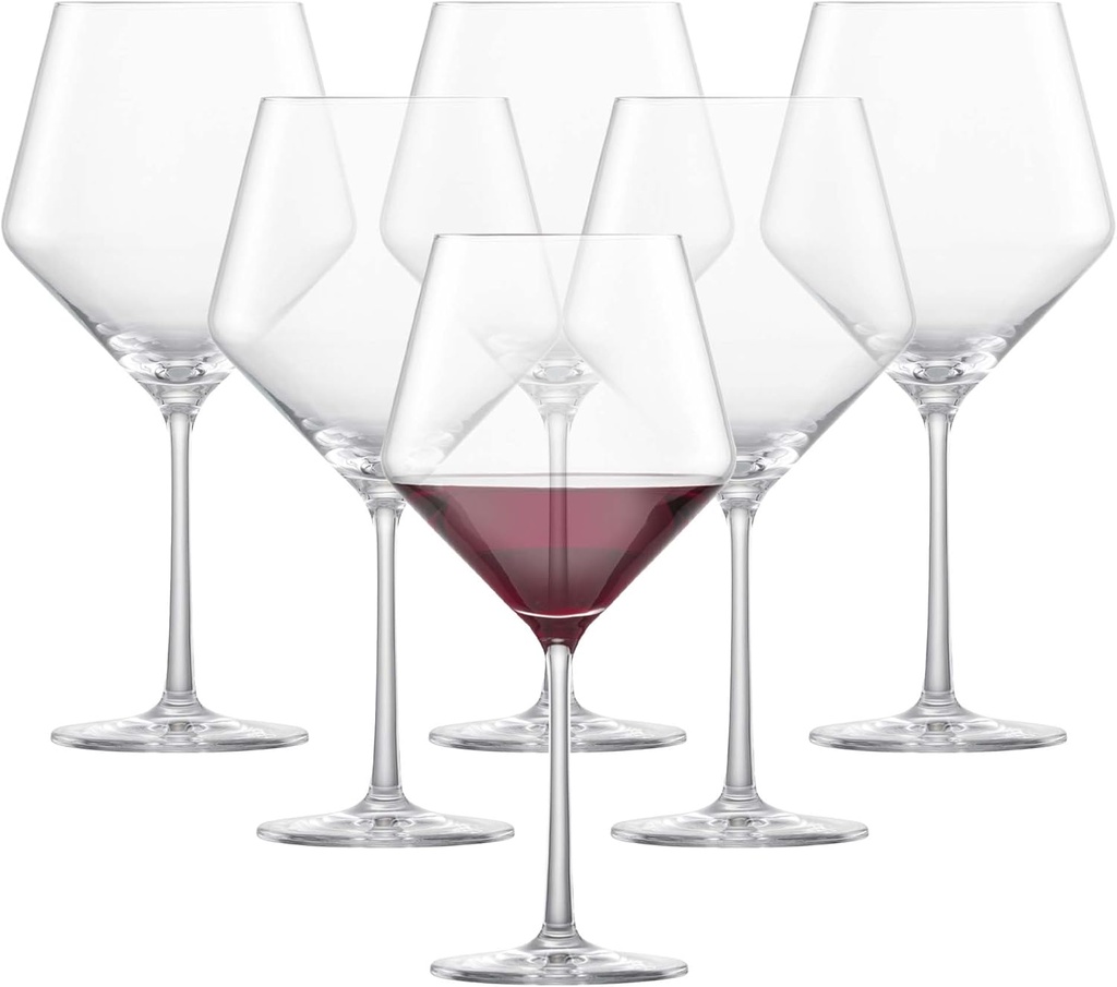 ZWIESEL GLAS Pure Burgundy Red Wine Glass (Set of 6), Graceful Burgundy Glasses for Red Wine, Dishwasher-Safe Tritan Crystal Glasses, Made in Germany (23 Ounce)