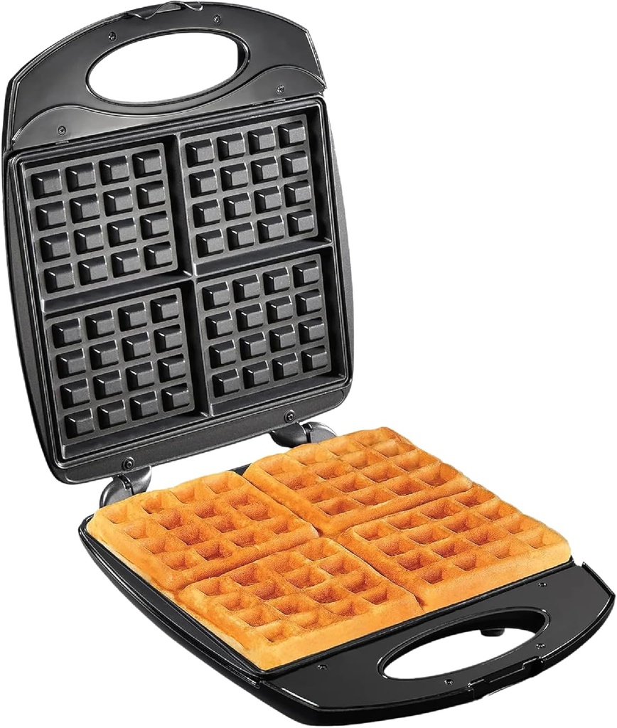 CC-WF4400-BK 4-Slice Electric Waffle Maker, Countertop Breakfast Waffle Machine, Black