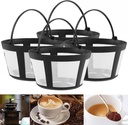 Reusable Coffee Filter Baskets 4-Pack, Compatible with Mr. Coffee, Black & Decker, Cuisinart & More, White, Small