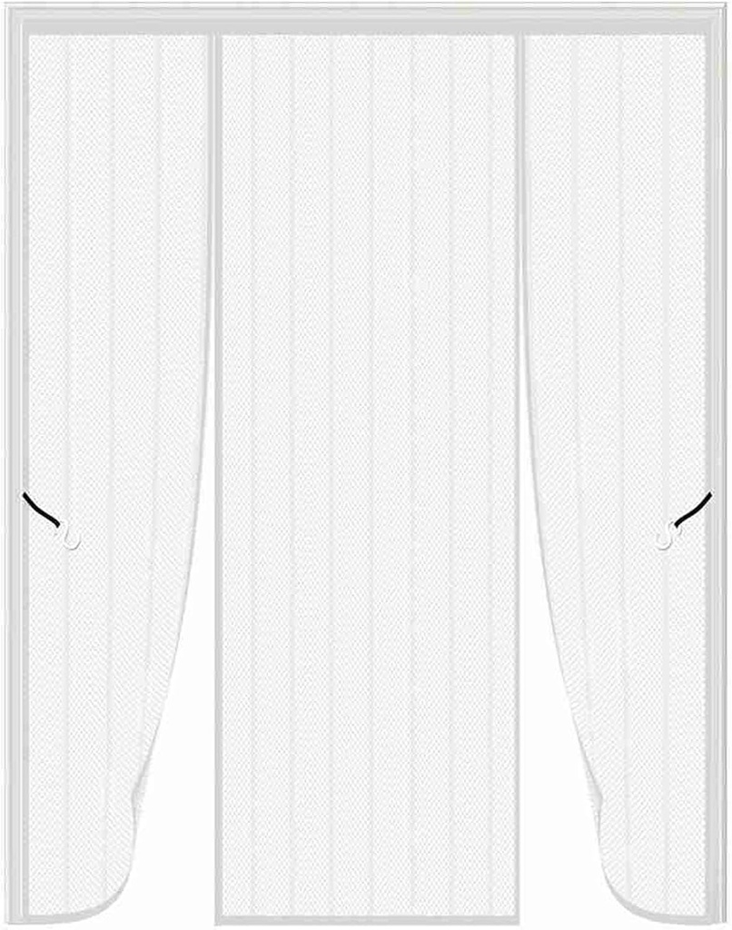 Magnetic Screen Door,Reversible Left Right Side Opening Double Doors Screen Magnetic Closure,Mesh Screens Doors with Magnets,Patio Screens for Patios Outside Outdoor,Hands-Free,Pet Friendly, 62x80in