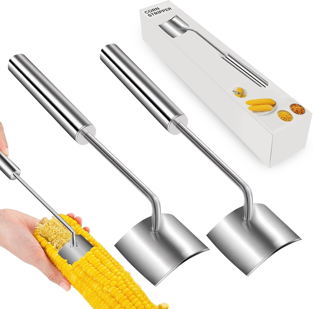 Stainless Steel Corn Peeler & Stripper - Long Handle, 2 Pcs - Home & Outdoor Dining