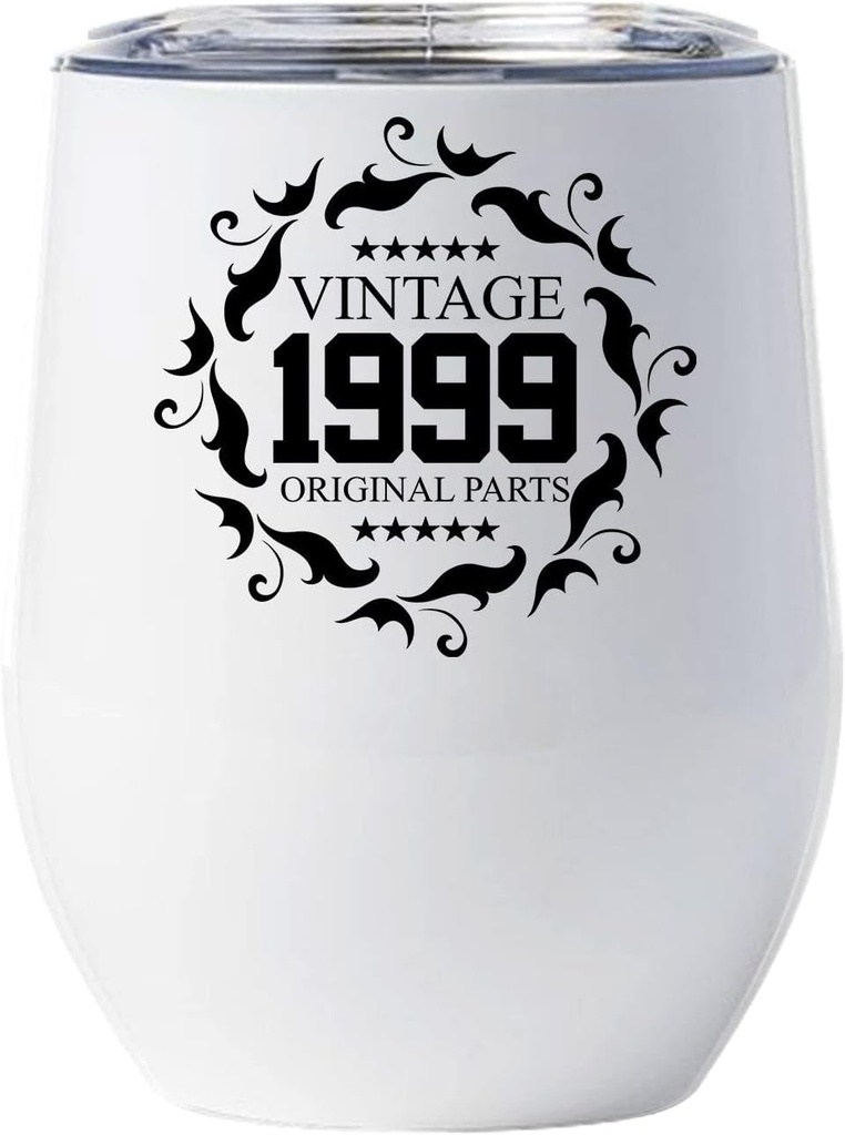 Vintage 1999 Original Parts Wine Glass 26 Years Cup 26th Birthday Tumbler Gifts