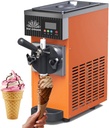 Single Flavor Commercial Ice Cream Maker 450W Soft Serve Ice Cream Machine for Home,Countertop Soft Serve Ice Cream Maker,LCD Panel Auto Clean,for Restaurants & Dessert Shops Orange