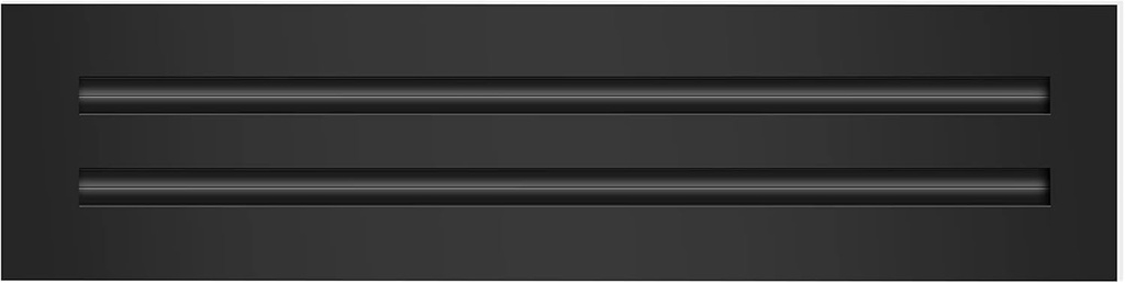 BUILDMART - 16x4 Modern AC Vent Cover - Decorative Black Aluminum Air Vent - Standard Linear Slot Diffuser - Heating and Cooling Register Grille for Ceiling, Walls & Floors - Texas Buildmart