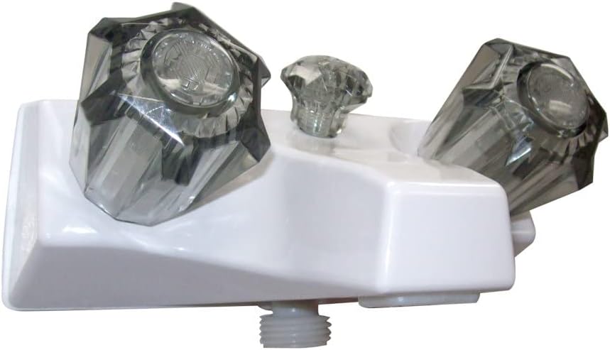 Lasalle Bristol 20351W21 Tub & Shower Diverter, 4", White W/Smoke Knobs
