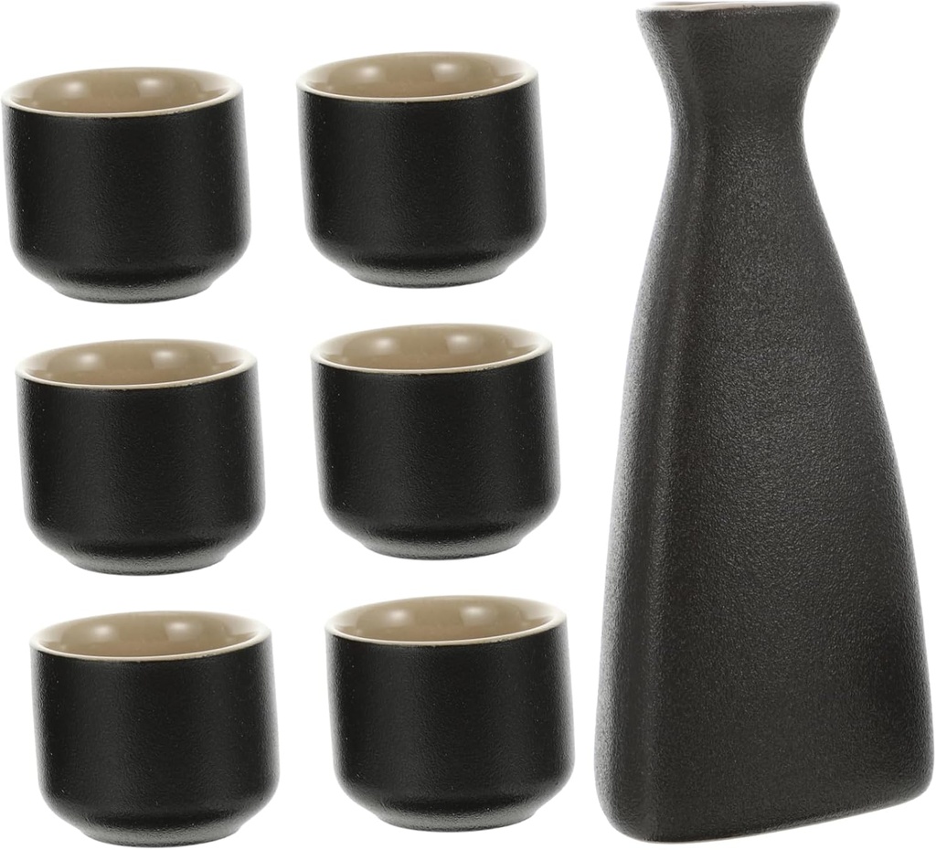 1Set Vintage Ceramic Sake Cup Includes Sake Cups and Sake Pot for Entertaining for Sake Tea Other Drinks Great Option