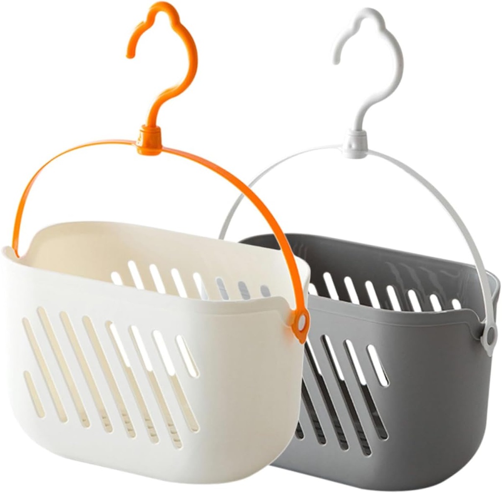 2Pcs Wall Hanging Storage Basket for Ginger and Garlic Stylish Bathroom Kitchen Organizer Versatile Hanging Baskets for Home for Fruits Snacks and Household