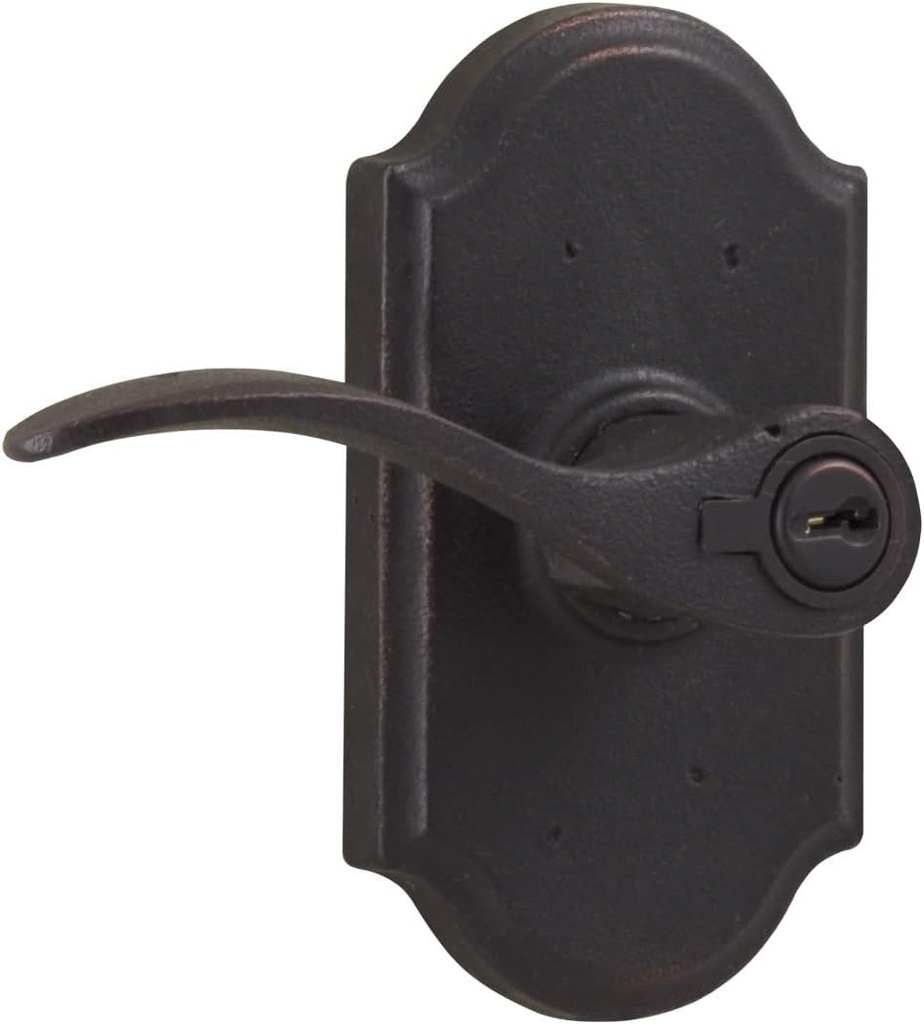 Weslock 7140H-LH Carlow Left Handed Single Cylinder Keyed Entry Door Lever Set w, Oil Rubbed Bronze