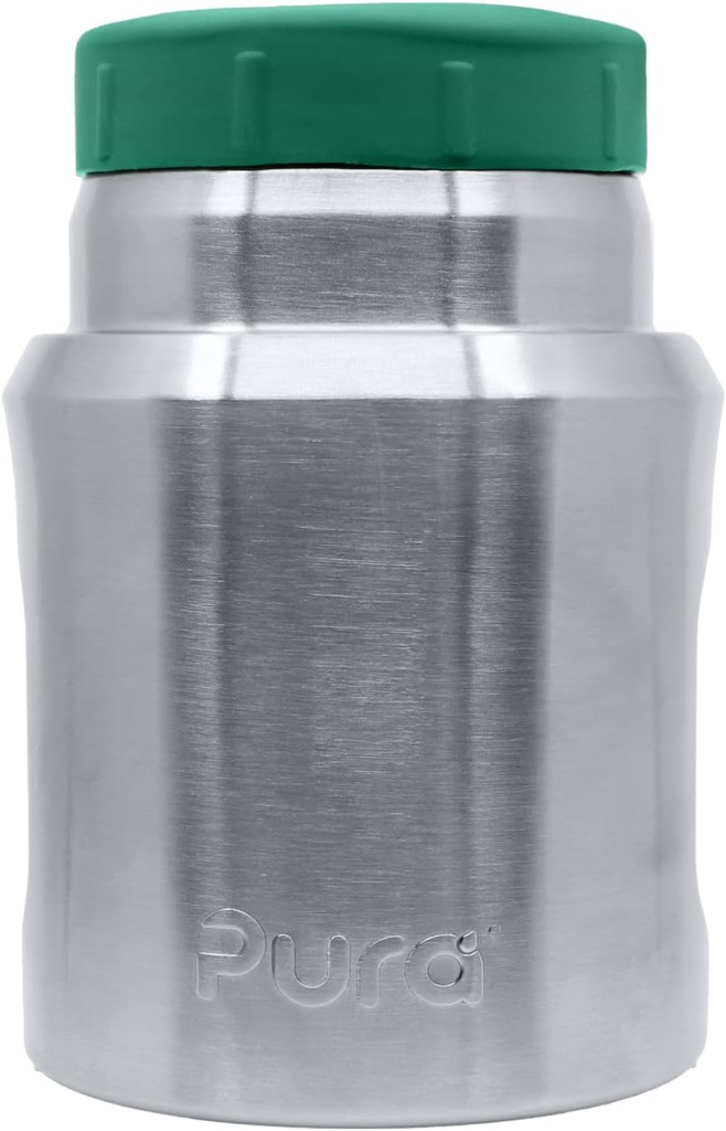 Pura Lunch Insulated Stainless Steel Jar - Kitchen Food Storage Containers with Lids for Hot Lunch or Cold Food - Portable, Zero BPA, Zero Plastic & Easy to Clean for All Ages - 13.5oz