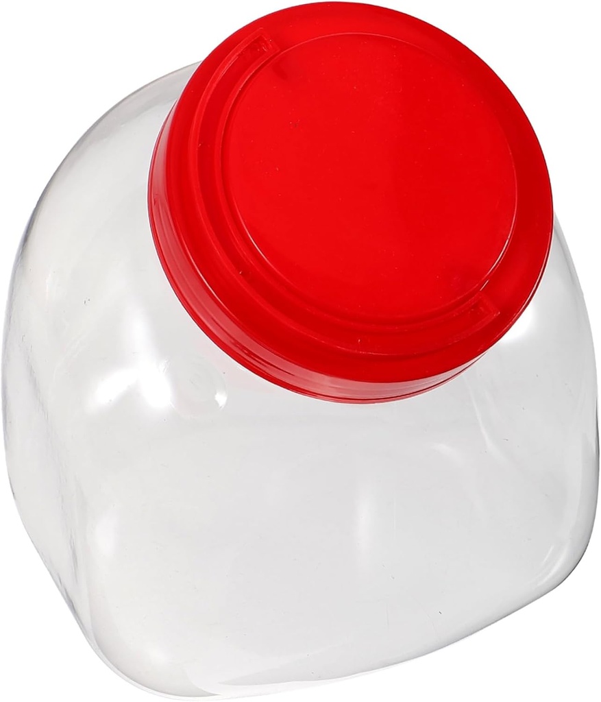 Transparent Plastic Candy Jars with Lids Wide Mouth Storage Containers for Kitchen Countertop Snacks and Food Safe Clear Canisters Random Color