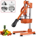 Manual Juicer - Lemon & Lime Squeezer with Thickened Stable Base, Quick Release Dual Mode, High Juice Yield for Home & Commercial Use Orange Ordinary version (flat head + pointed head)