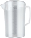 Plastic Pitcher with Lid, 3.5L/5L Frosted Water Jugs Cold Water Kettle for Ice Tea Juice Drink Beer Coffee Lemonade(5000ml-Transparent)