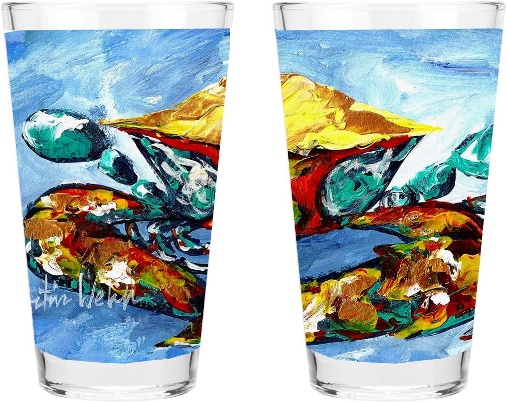 Caroline's Treasures MW1173PINT Fiddler Crab 16 ounce Mixing Glass Pint Glass for Beer, Margaritas, Sodas and More, Restaurant Quality Glassware