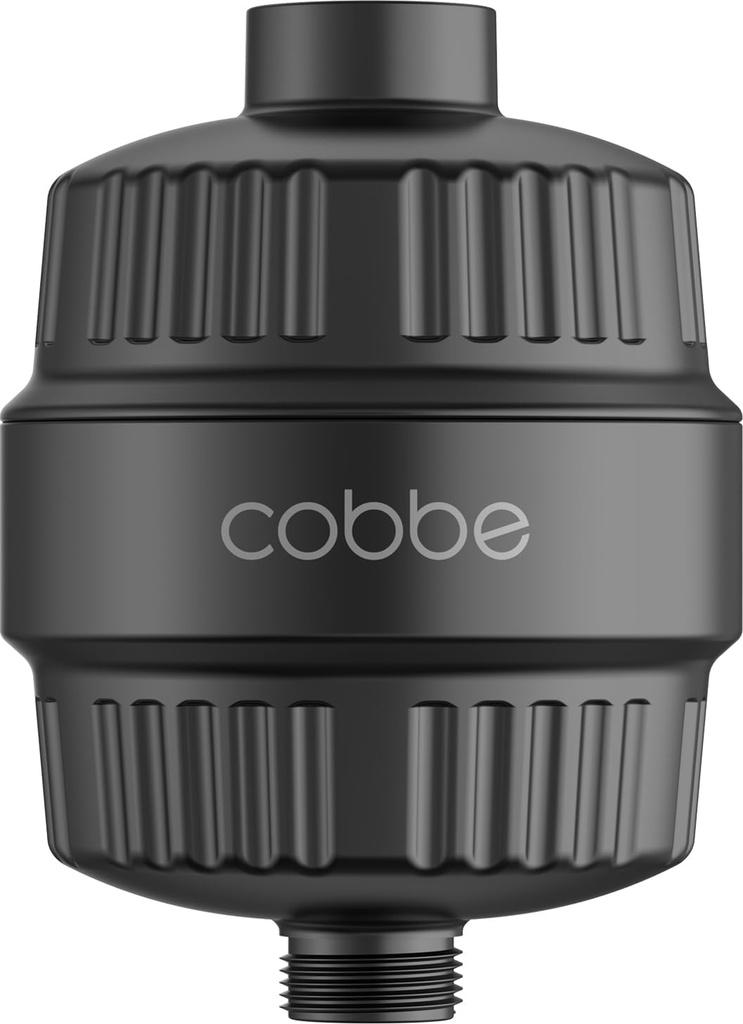 Cobbe HD HEAVY DUTY High Output Shower Filter – 99% REMOVAL Shower Head Filter for Hard Water, Heavy Metals, Chlorine and Harmful Substance, Improve your skin and hair - Black