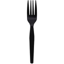 Genuine Joe Heavy Weight Plastic Fork, Black, 1000 Count