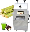 110V 1.1KW Electric Sugarcane Press 3 Rolls Vertical Sugar Cane Ginger Press Juicer Stainless Steel Sugarcane Juicer Grinder Extractor with Adjustable Knob and Steel Tray