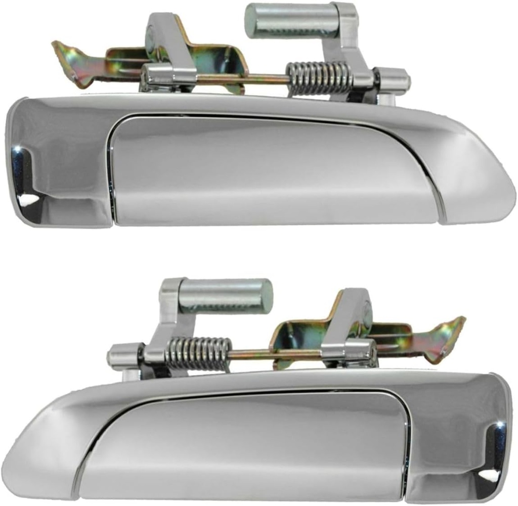 Door Handles Outside Exterior Chrome Rear Left & Right Pair Set 2 Piece for Honda for Civic 2001-2005 221-8439