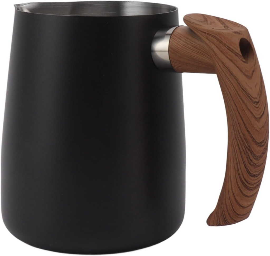 Milk Frothing Pitcher, Stainless Steel Frothing Cup with Comfortable Handle, Milk Frothing Cup for Coffee, Tea, Hot Chocolate, and More [Color C]