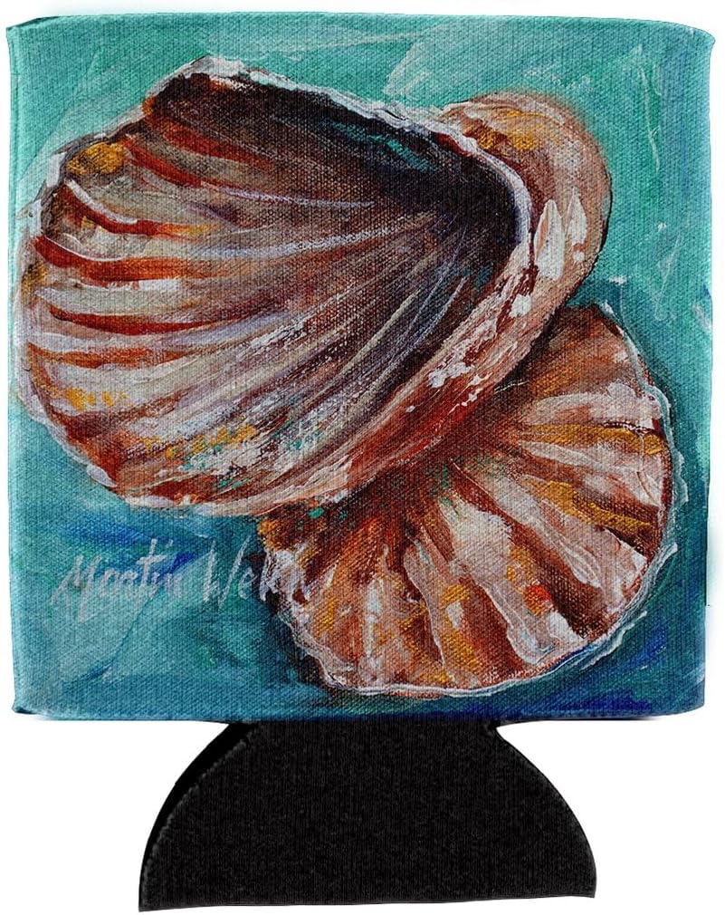 Caroline's Treasures MW1147CC Shells not in a Row Can or Bottle Hugger Cooler Washable Drink Sleeve Collapsible Beverage Insulated Holder, Can Hugger, Multicolor