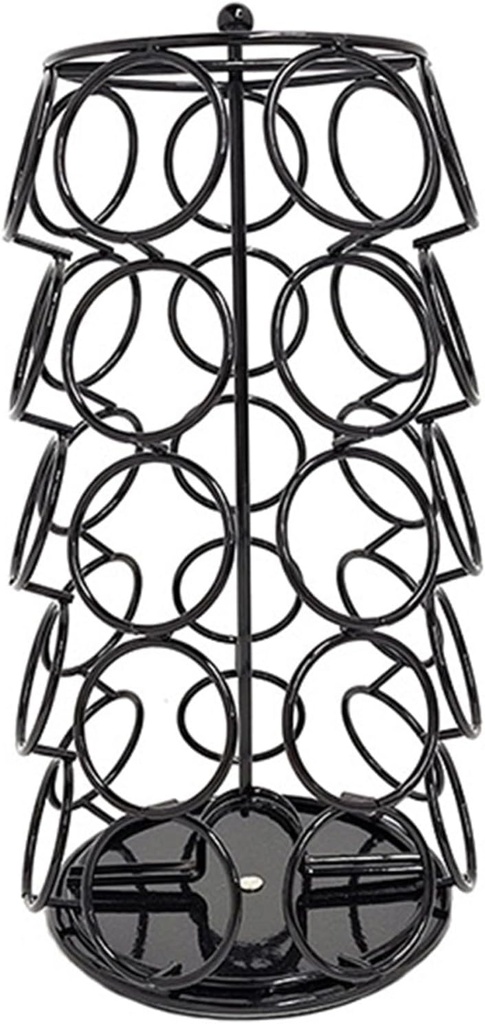 Coffee Capsule Rack, 35 Holes Coffee Cup Capsule Rotating Rack Coffee Capsule Dispenser Display Holder 360° Rotating Rack Stand Black