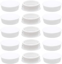 15PCS 32mm(1 1/4) White Hole Plugs Plastic Flush Type Hole Plugs Snap in Locking Hole Tube, Furniture Fencing Post Pipe Insert End Caps (White)
