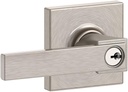 Schlage F51A NBK 619 COL Northbrook Lever with Collins Trim, Satin Nickel