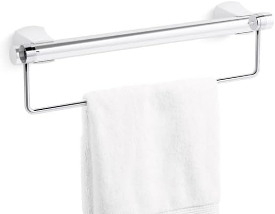 KOHLER 16-Inch Polished Chrome Towel Bar Attachment for Arsdale, Carmichael, and Rubicon Grab Bars (Model R27244-CP)