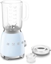 SMEG BLF03 Retro Style Blender – 600W Countertop Blender with 48 oz BPA-Free Jug, 3 Speeds + Pulse, Ice Crush & Smoothie Functions – 50s-Inspired Design-Pastel Blue