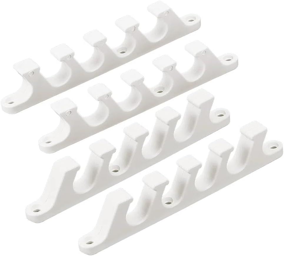 AHANDMAKER 4PCS White Chaise Lounge Bracket, Multi Position Furniture Chair Buckle, Adjustable Back Support Adjuster for Outdoor Patio Lounge