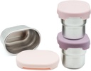 WeeSprout Stainless Steel Dip Containers with Leakproof Silicone Lids - 3 Pack - 2.7 Oz Reusable Snack & Sauce Cups - BPA-Free, Dishwasher & Freezer Safe Bento Box Lunch Boxes & Meal Prep Accessories
