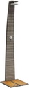 vidaXL Outdoor Shower - Grey Poly Rattan/Acacia Wood, Weather-, Freestanding, 22.05 lbs - Garden/Pool Furniture