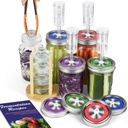 Artcome 22 PC Water Airlock Fermentation Kit - Easy Fermentation Kit for Wide Mouth Mason Jars - (Jars Not Included)