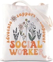 ENSIANTH Social Worker Appreciation Tote Bag - MSW Graduation Gift, Volunteer Support, Empower Advocate