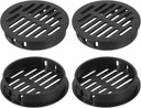 uxcell Round Soffit Vents 2 inch, 8Pcs Black Plastic 50mm Soffit Vent Cover - Circular Air Vent Grille - Air Flows Easily for Bathroom Home, Office, Kitchen, Cabinet, Wardrobe